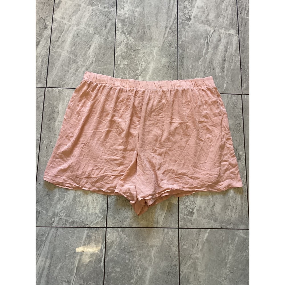 Torrid Peach Lace Up Front Crepe Plus Size Shorts - Size 5X - Picture 3 of 6